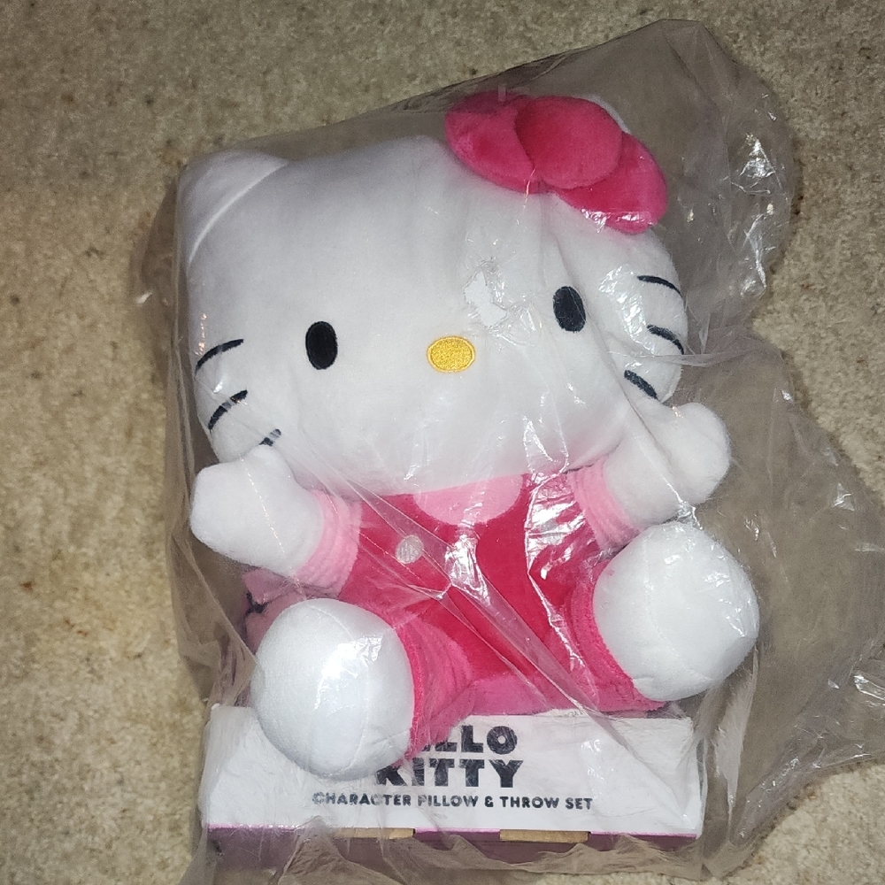 Hello Kitty Pillow and Throw Set